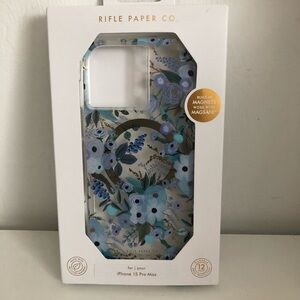 Rifle Paper Co. Blue Floral iPhone 15 Pro Max Case